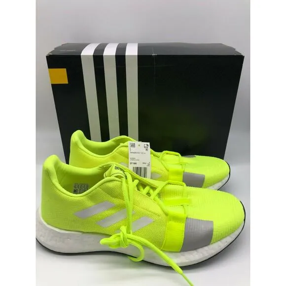 adidas Men's Senseboost GO Running Shoes Neon/Yellow Sneakers EF1580 Size 9.5🛒