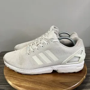 Adidas Mens Size 12 ZX Flux S32277 White Running Shoes Sneakers Athletic