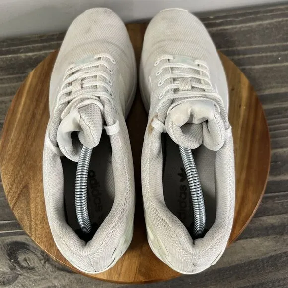 Adidas Mens Size 12 ZX Flux S32277 White Running Shoes Sneakers Athletic