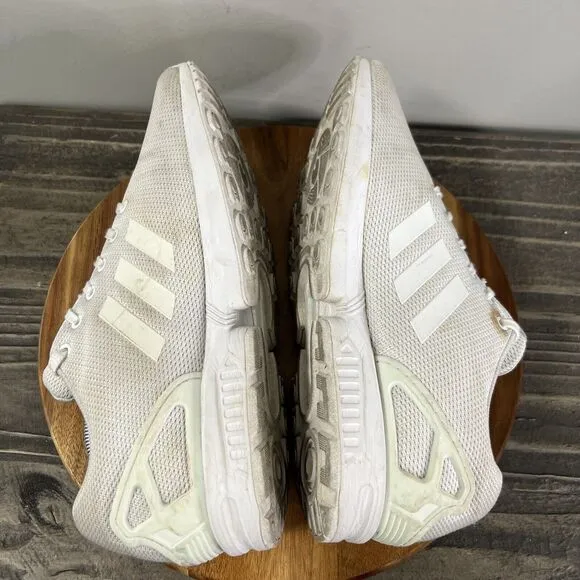 Adidas Mens Size 12 ZX Flux S32277 White Running Shoes Sneakers Athletic