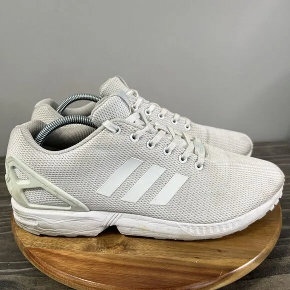 Adidas Mens Size 12 ZX Flux S32277 White Running Shoes Sneakers Athletic