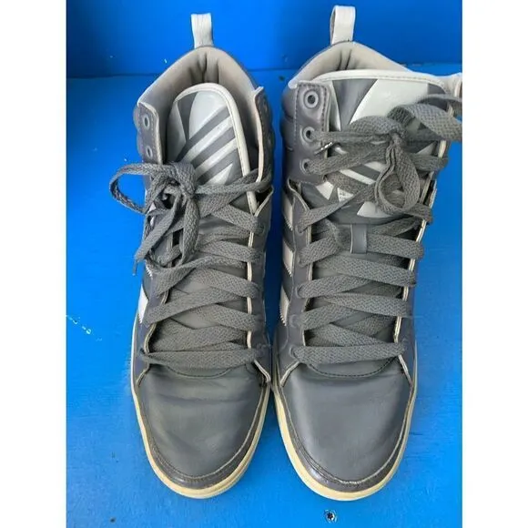 Adidas Mens Top Court Hi G59072 Gray Casual Shoes Sneakers Size 14