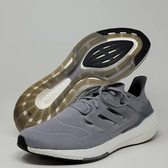 Adidas Men's Ultraboost 22 Gray White Running Shoes Sneakers Size 14 GX5460