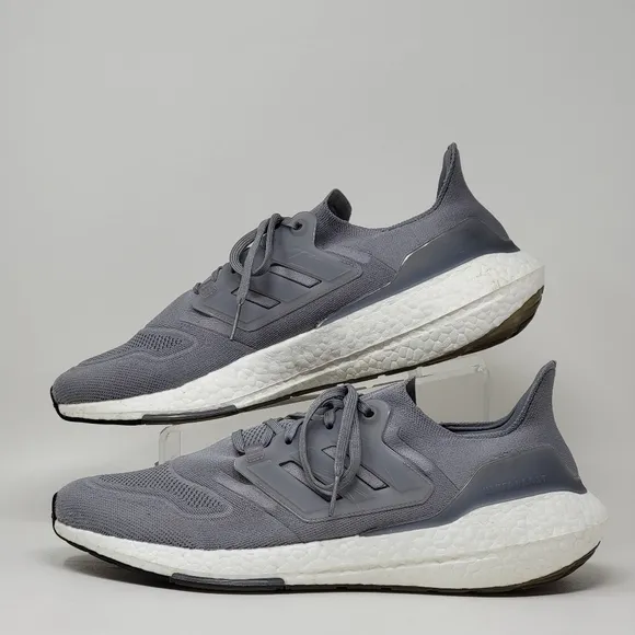 Adidas Men's Ultraboost 22 Gray White Running Shoes Sneakers Size 14 GX5460