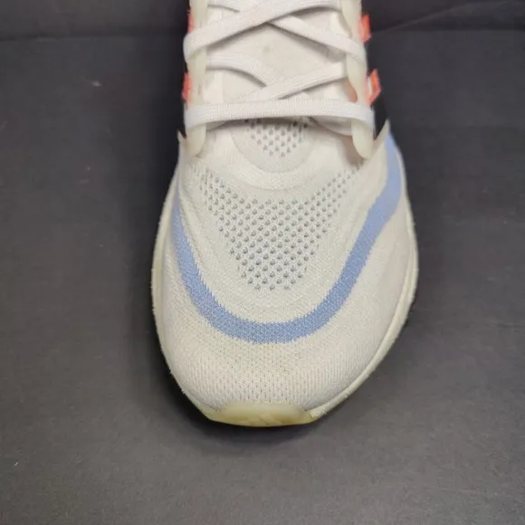 ADIDAS Men's Ultraboost Light Running Shoes White Orange Knit Running Sneaker 11