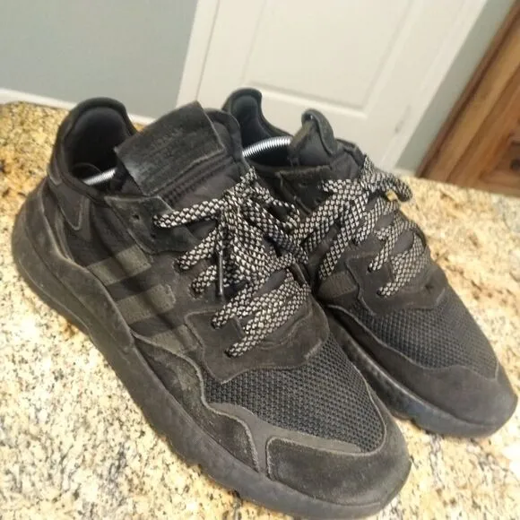 Adidas Nite Jogger Mens 11 shoes Black Reflective atlethic Sneakers BD7954