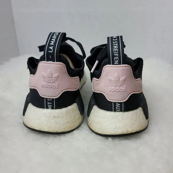 Adidas NMD R1 Black Pink B37649 Running Womens Sneaker Shoes Size 8