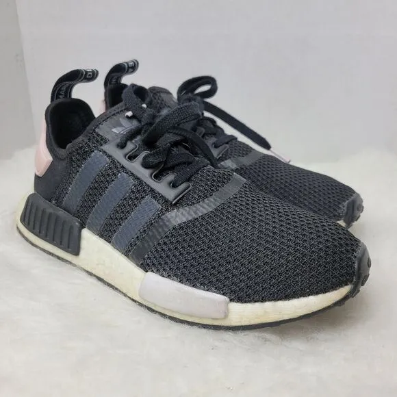 Adidas NMD R1 Black Pink B37649 Running Womens Sneaker Shoes Size 8