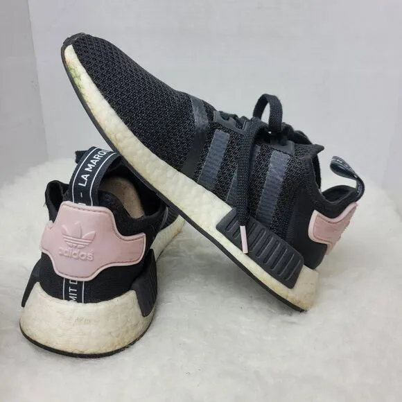 Adidas NMD R1 Black Pink B37649 Running Womens Sneaker Shoes Size 8