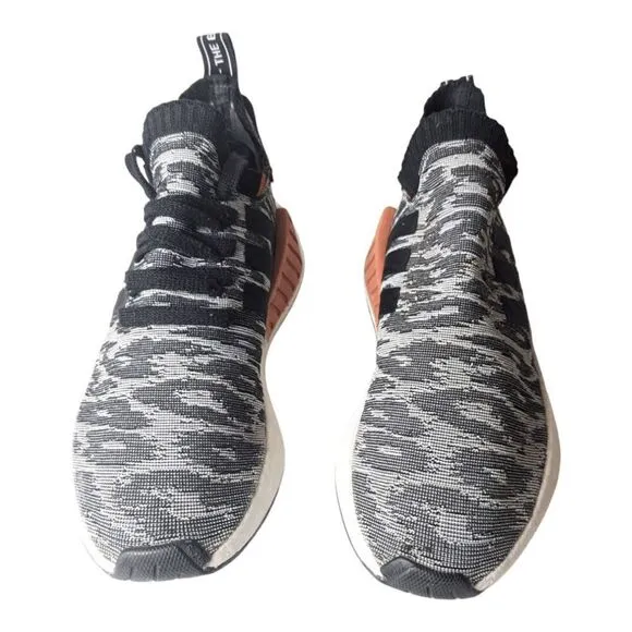 ADIDAS NMD R2 'Black White Future Harvest' Running Shoes 9