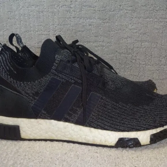 𝅺adidas NMD Racer PK Mens Size 13 US Black Primeknit Running Shoes AQ0949