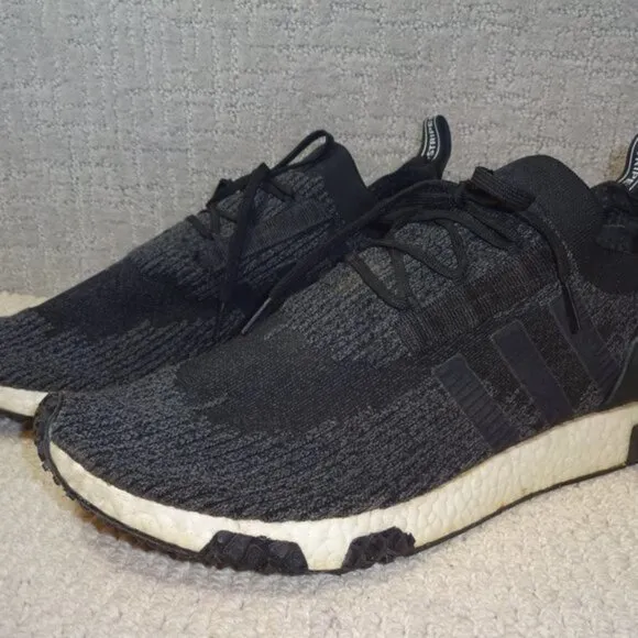 𝅺adidas NMD Racer PK Mens Size 13 US Black Primeknit Running Shoes AQ0949