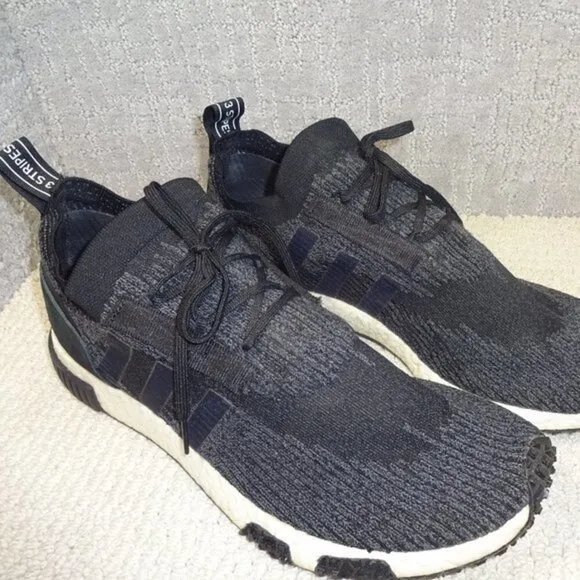 𝅺adidas NMD Racer PK Mens Size 13 US Black Primeknit Running Shoes AQ0949