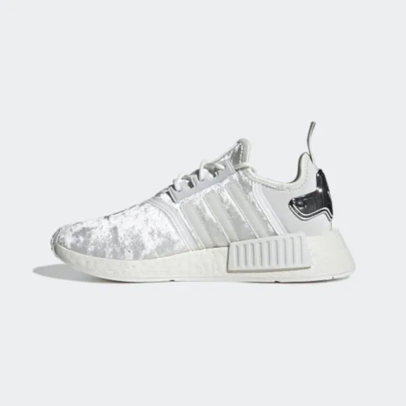 Adidas NMD_R1 Velour Low Womens Running Shoes Crystal White GW5681 NEW Multi Sz