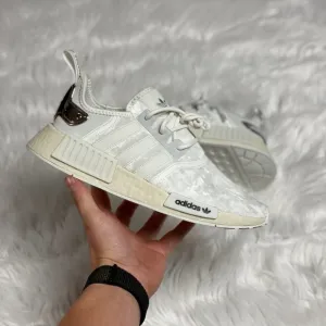 Adidas NMD_R1 Velour Low Womens Running Shoes Crystal White GW5681 NEW Multi Sz