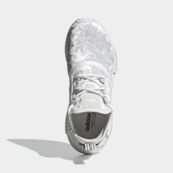 Adidas NMD_R1 Velour Low Womens Running Shoes Crystal White GW5681 NEW Multi Sz
