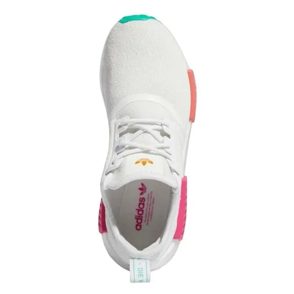 Adidas NMD_R1 Women’s Shoes White Pink Green GZ4964 Size 7.5   Extra Laces