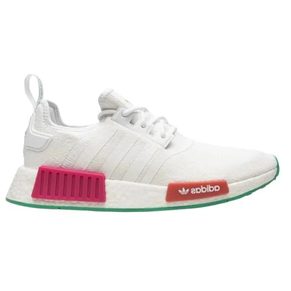 Adidas NMD_R1 Women’s Shoes White Pink Green GZ4964 Size 7.5   Extra Laces