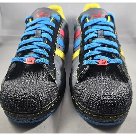 Adidas Original Superstar 2 II CB Grey Shell Rare  Sneakers With Yellow/Blue/Red