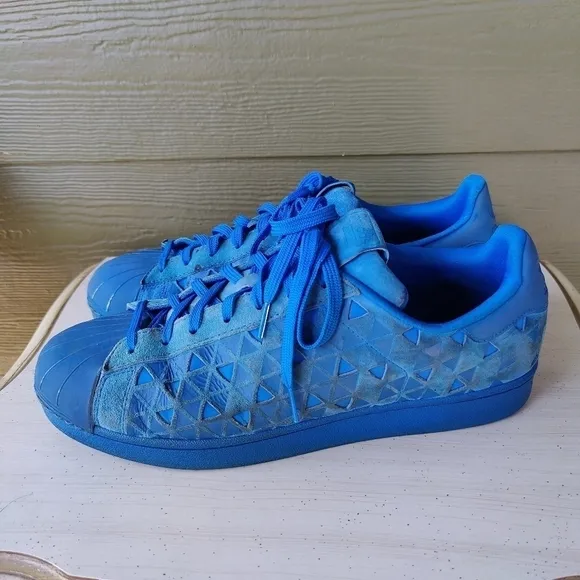 Adidas Originals Superstar Xeno Reflective Shoes Blue AQ8183 Men's Size 12