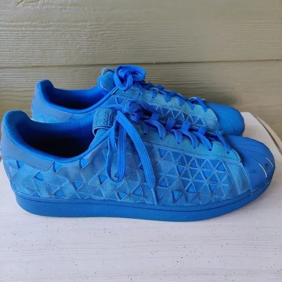 Adidas Originals Superstar Xeno Reflective Shoes Blue AQ8183 Men's Size 12
