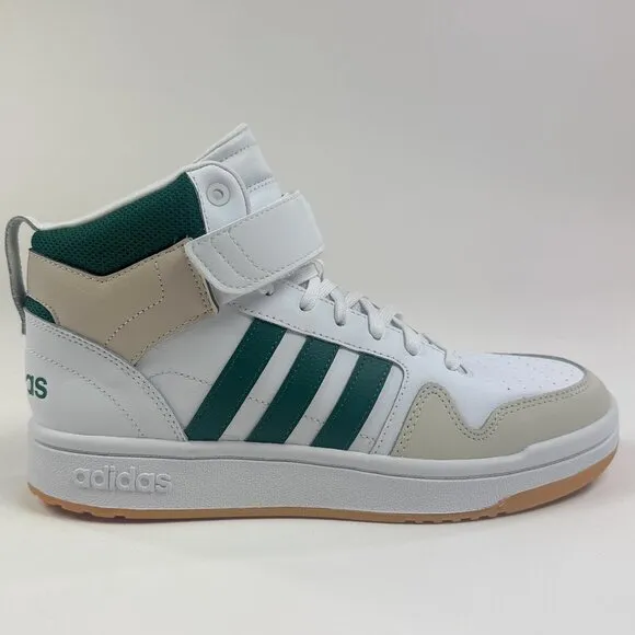 Adidas Postmove Mid White Green Basketball Shoes Sneakers Gum Bottom IE9824