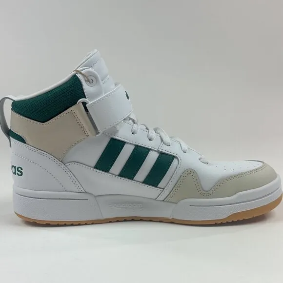 Adidas Postmove Mid White Green Basketball Shoes Sneakers Gum Bottom IE9824