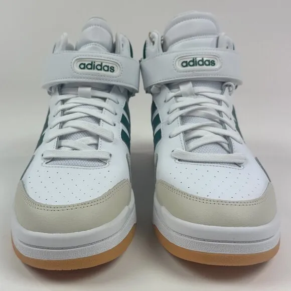Adidas Postmove Mid White Green Basketball Shoes Sneakers Gum Bottom IE9824