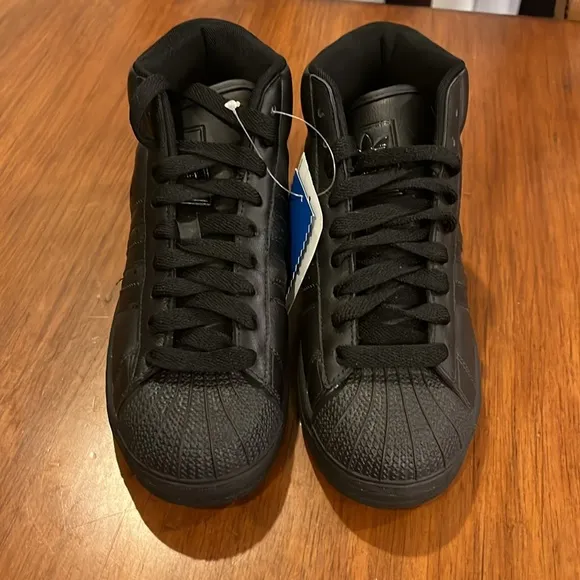 Adidas Pro Model J shoes sneakers new black Youth Boys Girls Size 4.5