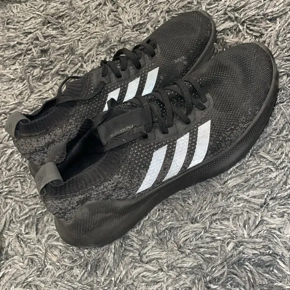 Adidas pure bounce black grey running shoes size 13