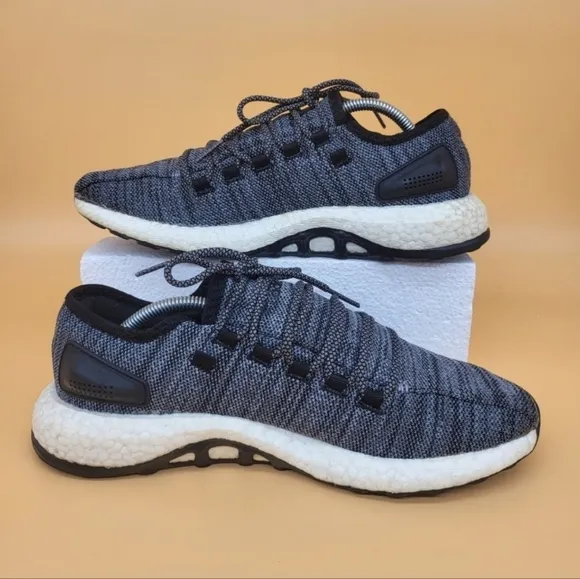 adidas Pureboost ATR Core Black Grey Men's Running Shoes Size 10.5