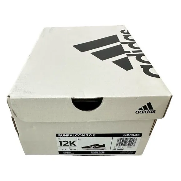 Adidas Runfalcon 3.0 Kids Sneakers Running Shoes in Black and White Size 12 Kids