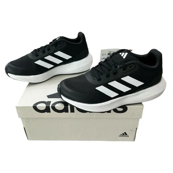 Adidas Runfalcon 3.0 Kids Sneakers Running Shoes in Black and White Size 12 Kids
