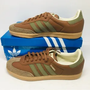 Adidas Samba OG Men’s Brown Olive Strata Leather Sneakers Size 11 M