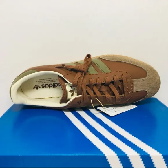 Adidas Samba OG Men’s Brown Olive Strata Leather Sneakers Size 11 M