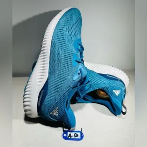 Adidas Shoes Mens 13Alphabounce EM Mesh Blue Knit Running Sneaker