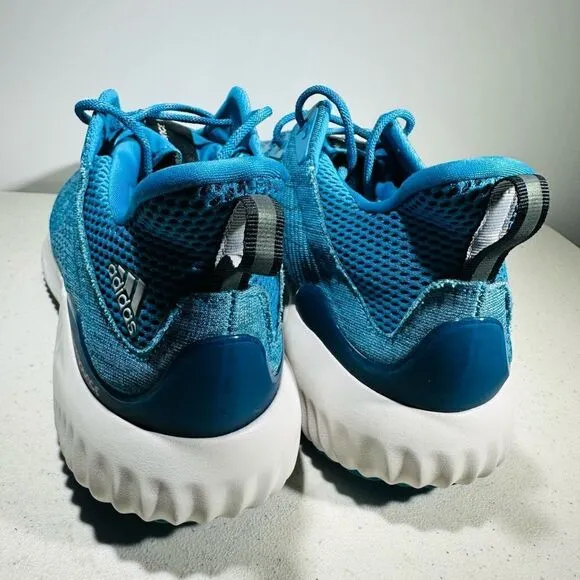 Adidas Shoes Mens 13Alphabounce EM Mesh Blue Knit Running Sneaker