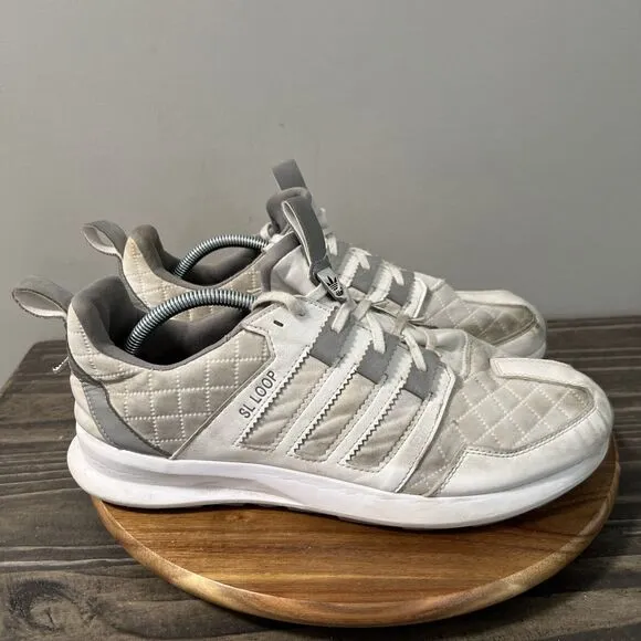 Adidas SL Loop Mens Size 12 White Grey Shoes Sneakers Q16461