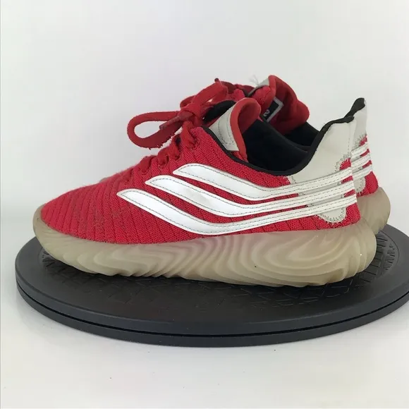 Adidas Sobakov Red/White Athletic Running Shoes CG6768 Youth Size 4Y