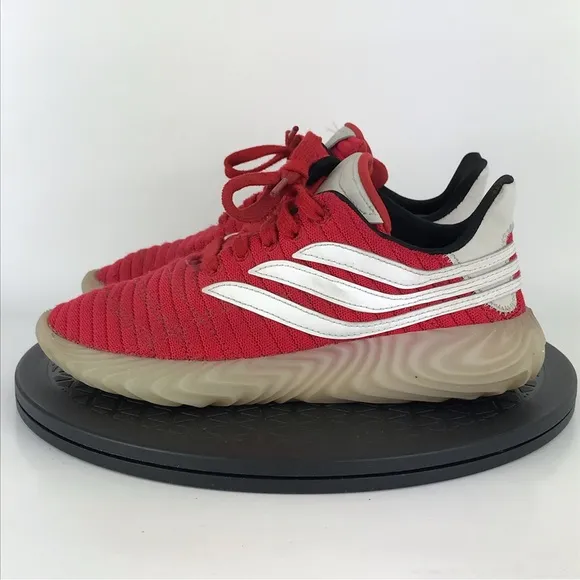 Adidas Sobakov Red/White Athletic Running Shoes CG6768 Youth Size 4Y