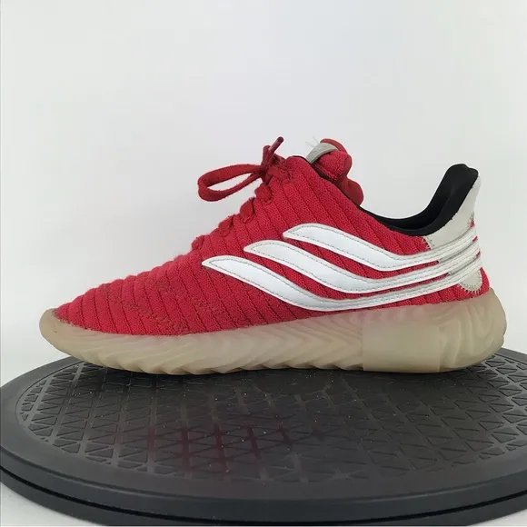 Adidas Sobakov Red/White Athletic Running Shoes CG6768 Youth Size 4Y