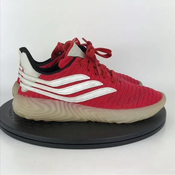 Adidas Sobakov Red/White Athletic Running Shoes CG6768 Youth Size 4Y