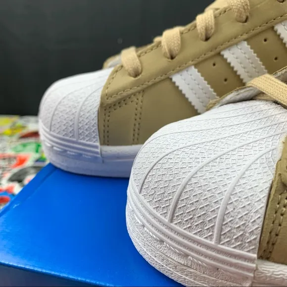 Adidas Superstar Desert Tan Sneakers Women’s Various Sizes