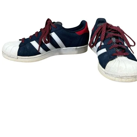 Adidas Superstar NFL Pack Patriots Men’s Sz 6.5 Shoes Sneakers