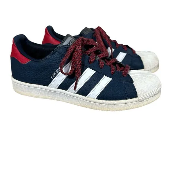 Adidas Superstar NFL Pack Patriots Men’s Sz 6.5 Shoes Sneakers