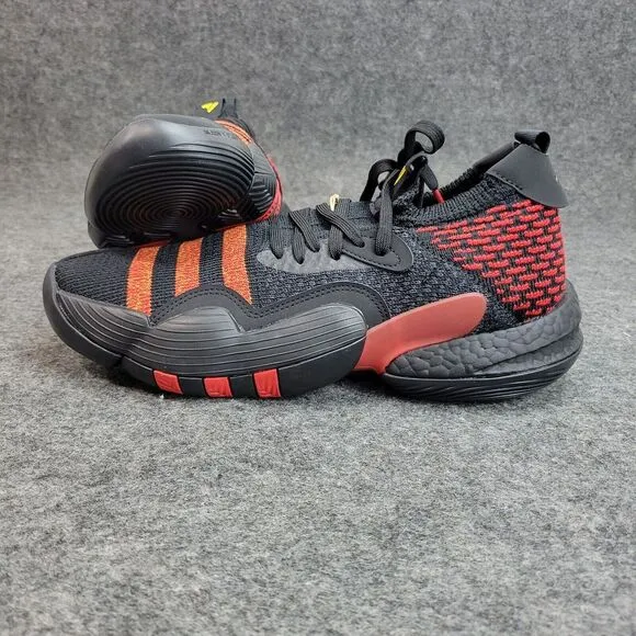 Adidas Trae Young 2 Hawks Mens‎ Shoes 10 Black Orange Scarlet Active Running