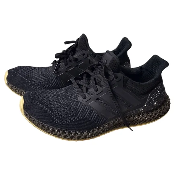 Adidas Ulta 4D X Rich Mnisi Running Shoes In Core Black / Core Black / Carbon