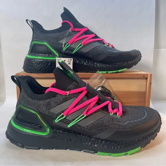 Adidas Ultra Boost 20 LAB Night Metallic Lime Running Shoes GZ7362 Men Size 8.5