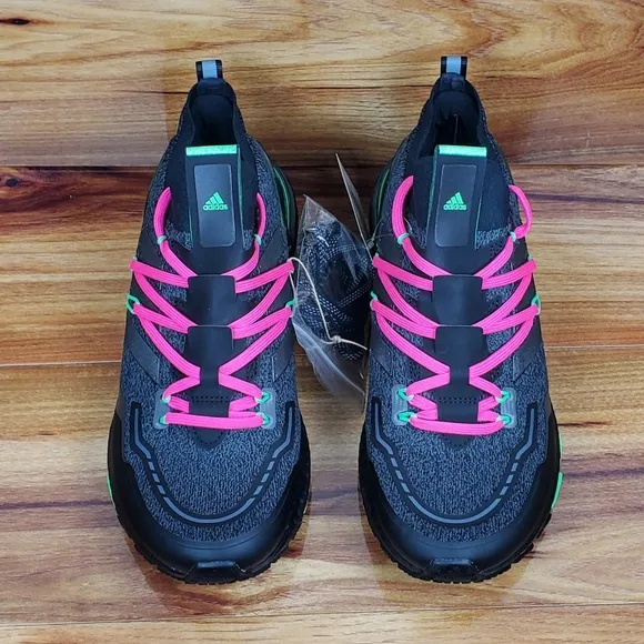 ADIDAS Ultra Boost 20 LAB Running Black Green Pink Shoes Men's Size 9 GZ7362