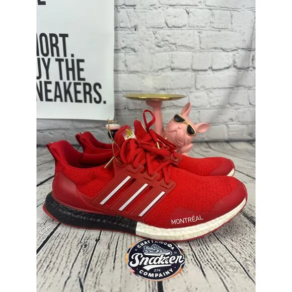 Adidas Ultra Boost Ultraboost DNA Canada Montreal Mens 12.5 Red Running Shoes